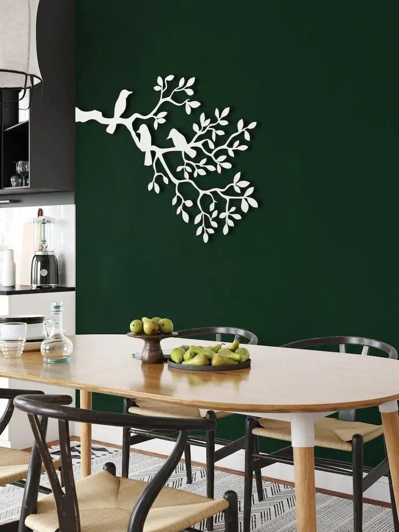 Birds on Branch Metal Wall Decor
