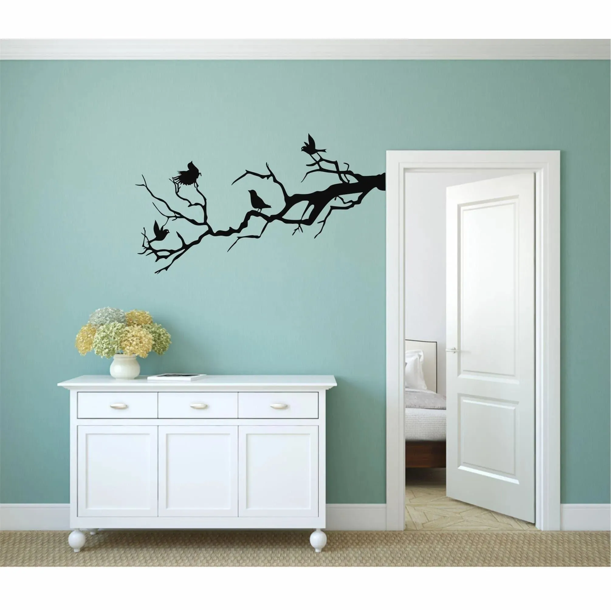 Birds on Branch Metal Wall Decor