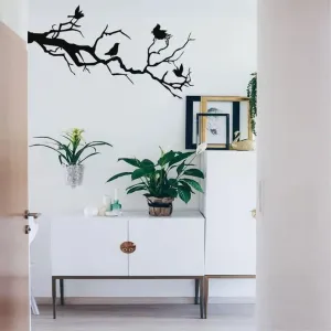 Birds on Branch Metal Wall Decor