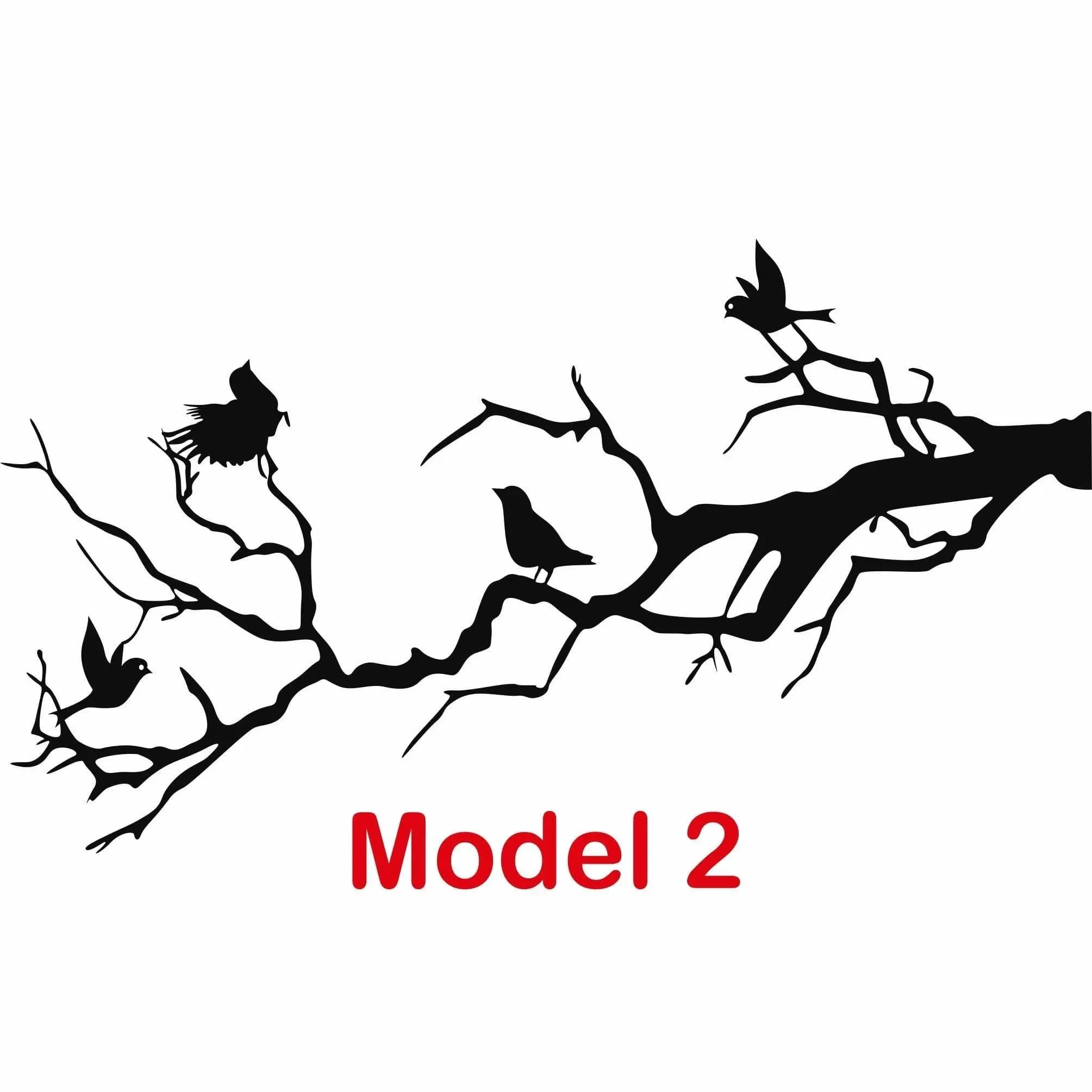 Birds on Branch Metal Wall Decor
