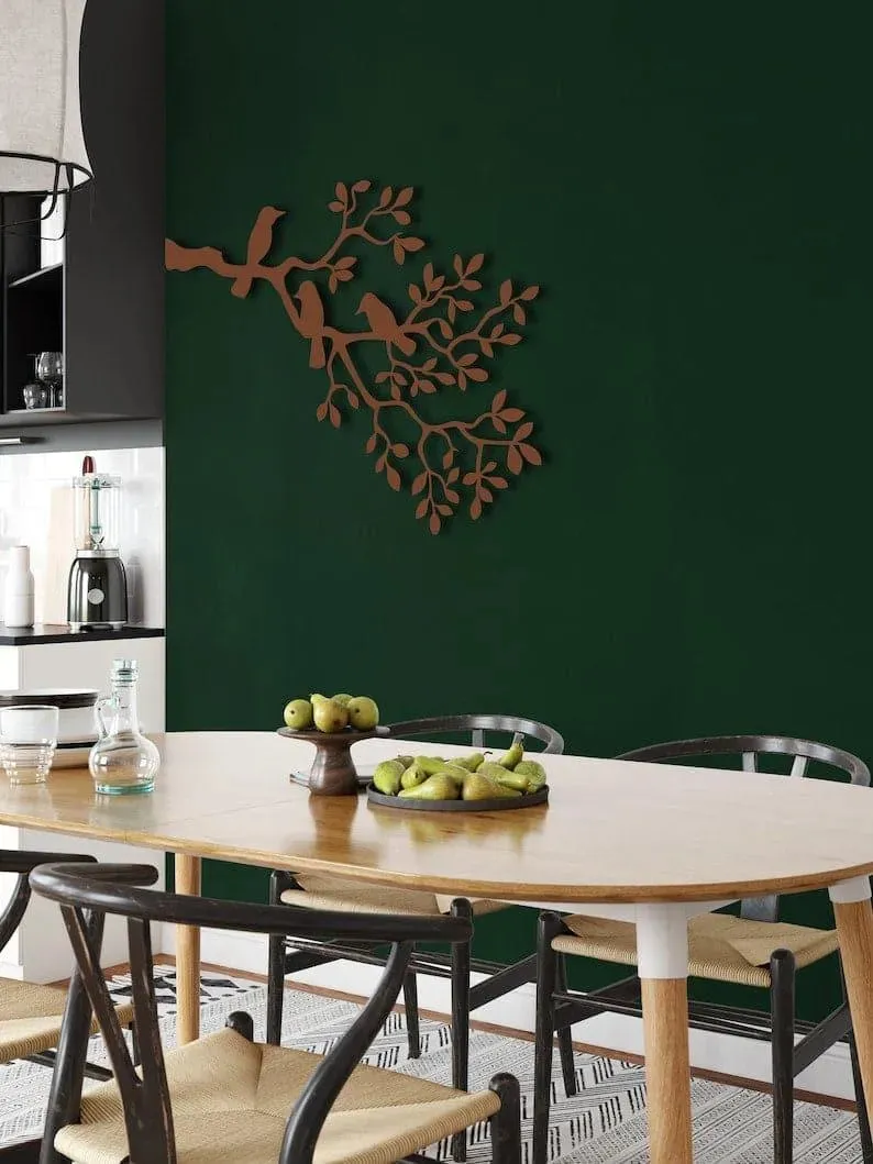 Birds on Branch Metal Wall Decor