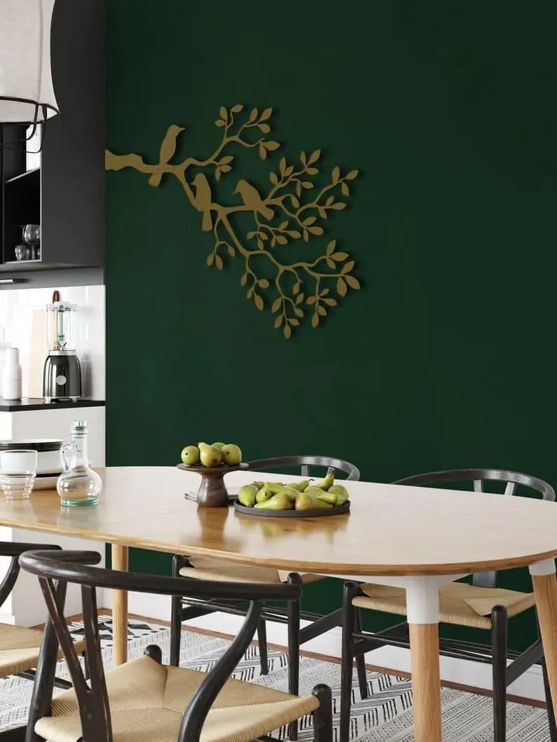Birds on Branch Metal Wall Decor