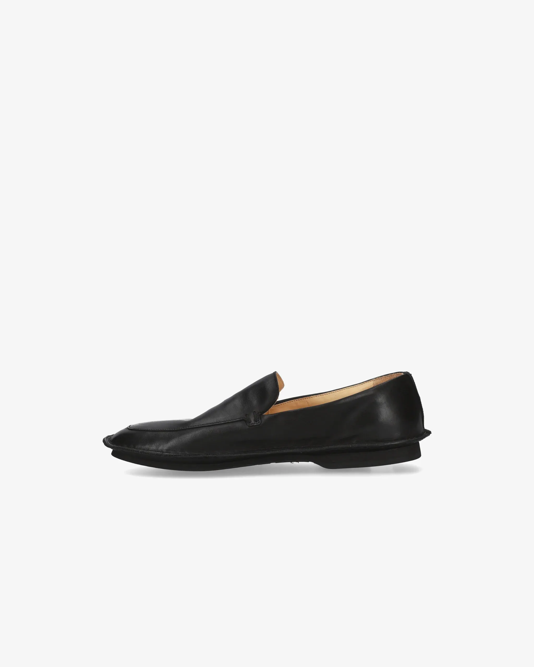 Black Napa Slipper with Rubber Bottom 32261B