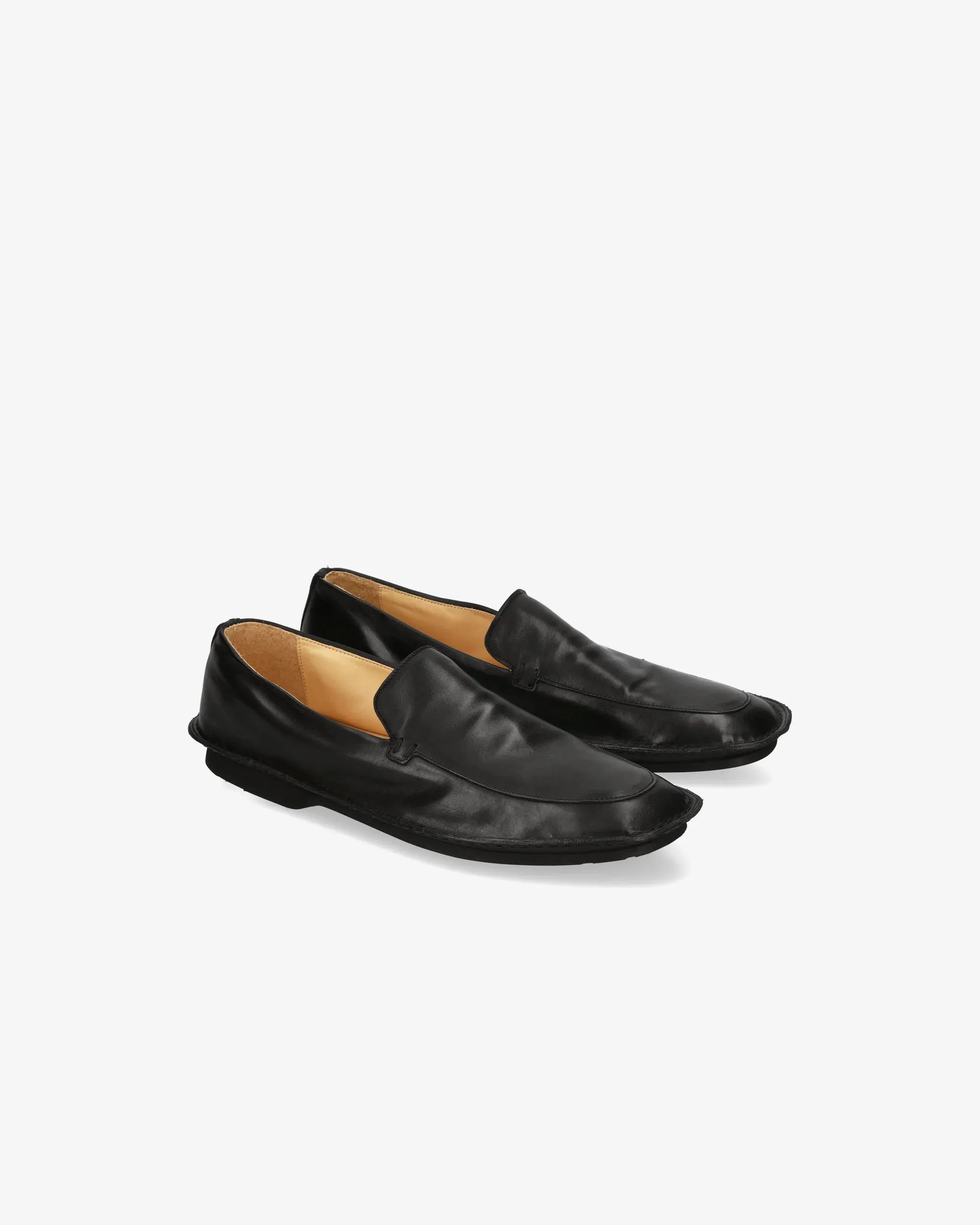 Black Napa Slipper with Rubber Bottom 32261B