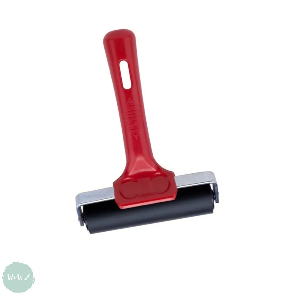 BLOCK / LINO PRINTING - ROLLER / BREYER - Essdee  Red Handle - 100mm wide