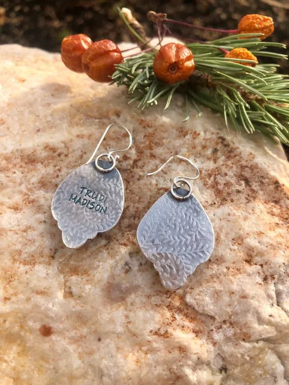 Boho Kingman star Turquoise drop Sterling Silver Earrings