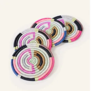 Bright Multi-Color Coaster Set /4
