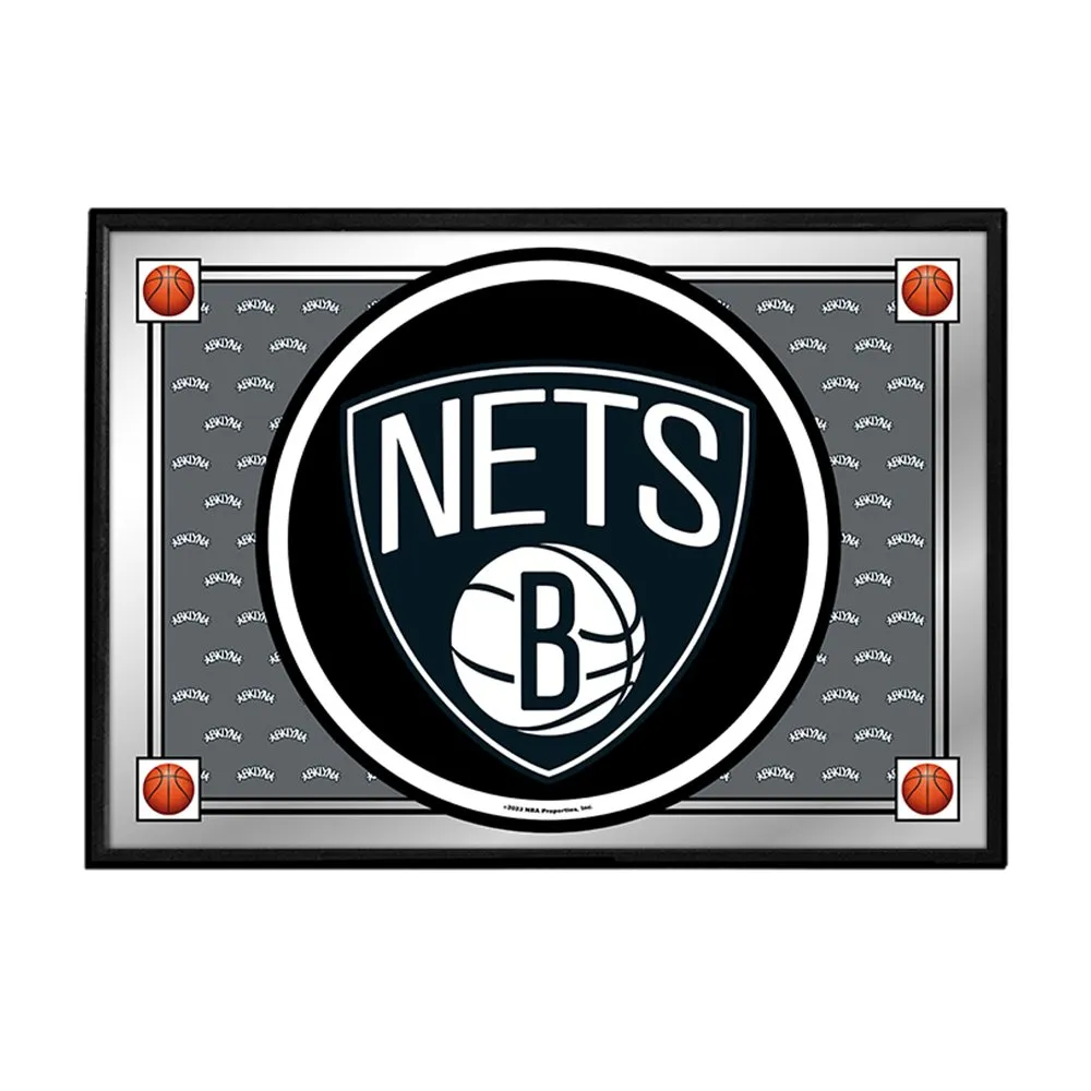 Brooklyn Nets: Team Spirit - Framed Mirrored Wall Sign