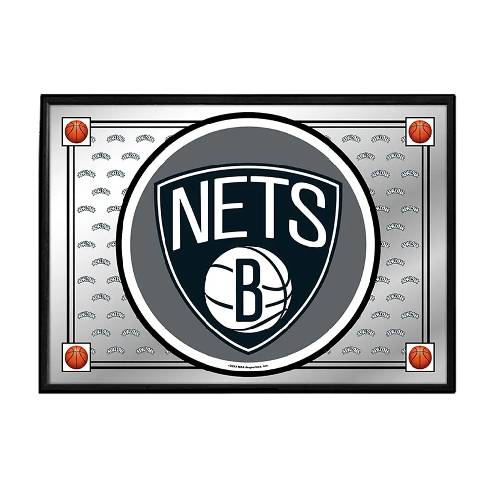 Brooklyn Nets: Team Spirit - Framed Mirrored Wall Sign