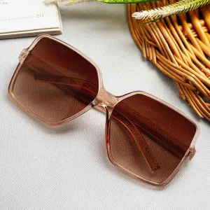 Brown Oversized Square Sunglasses