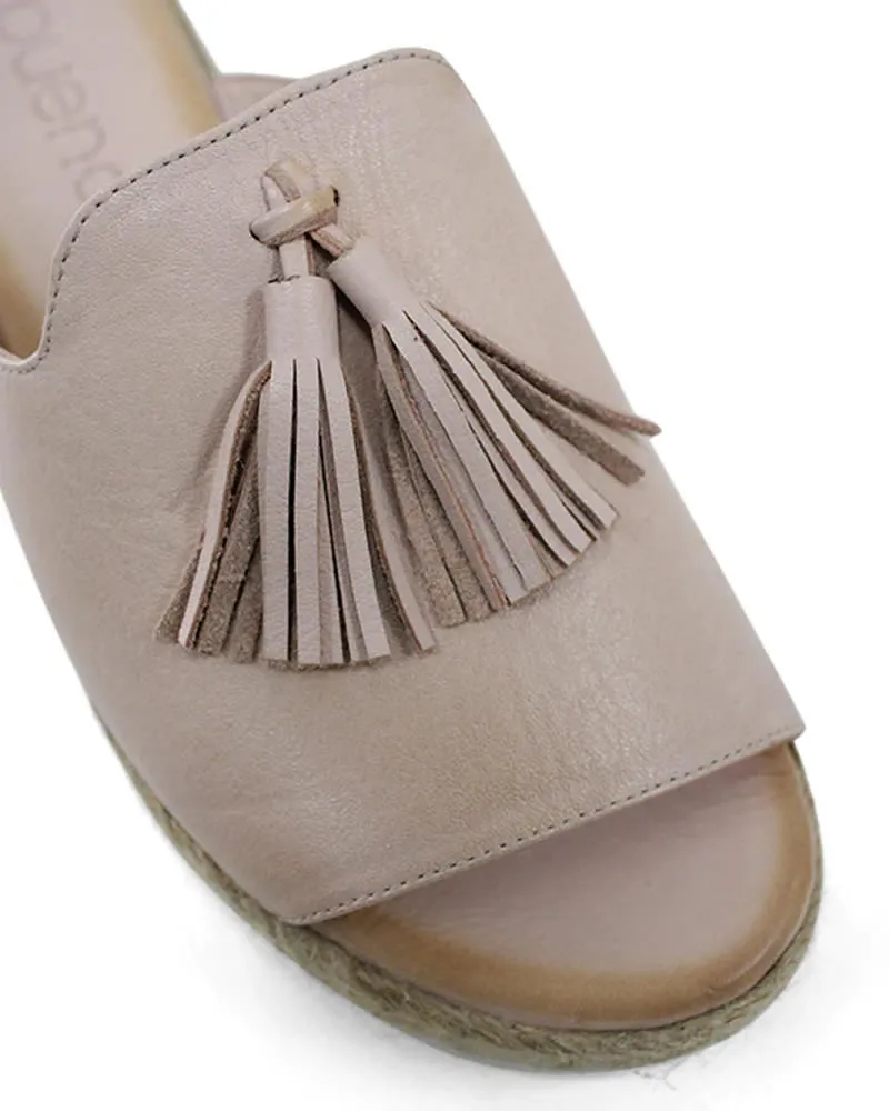 Bueno Shoes Augie Leather Espadrille Slides