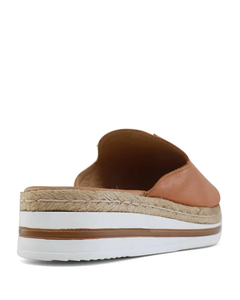 Bueno Shoes Augie Leather Espadrille Slides