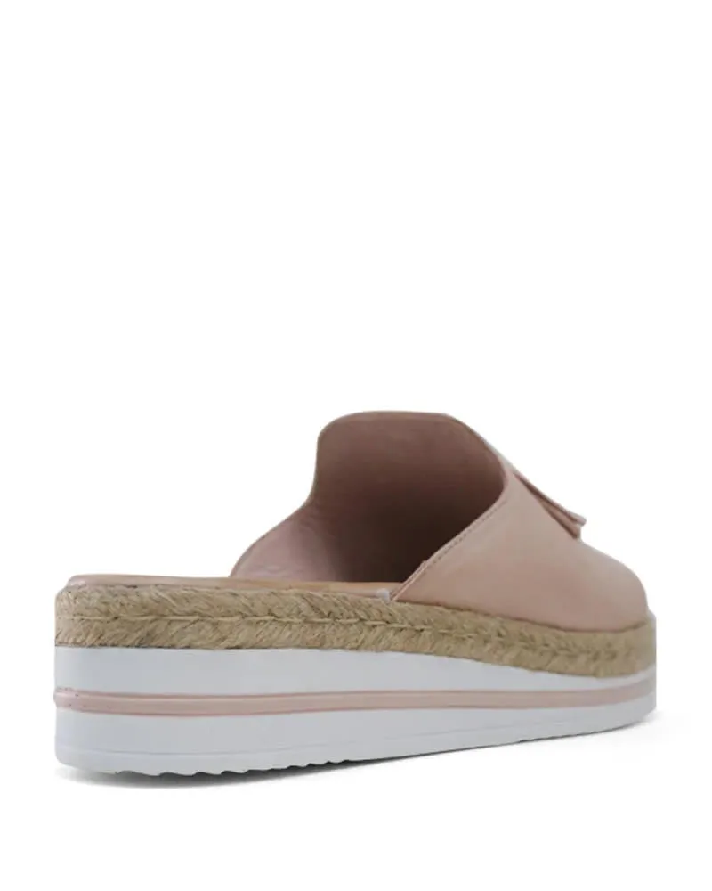 Bueno Shoes Augie Leather Espadrille Slides