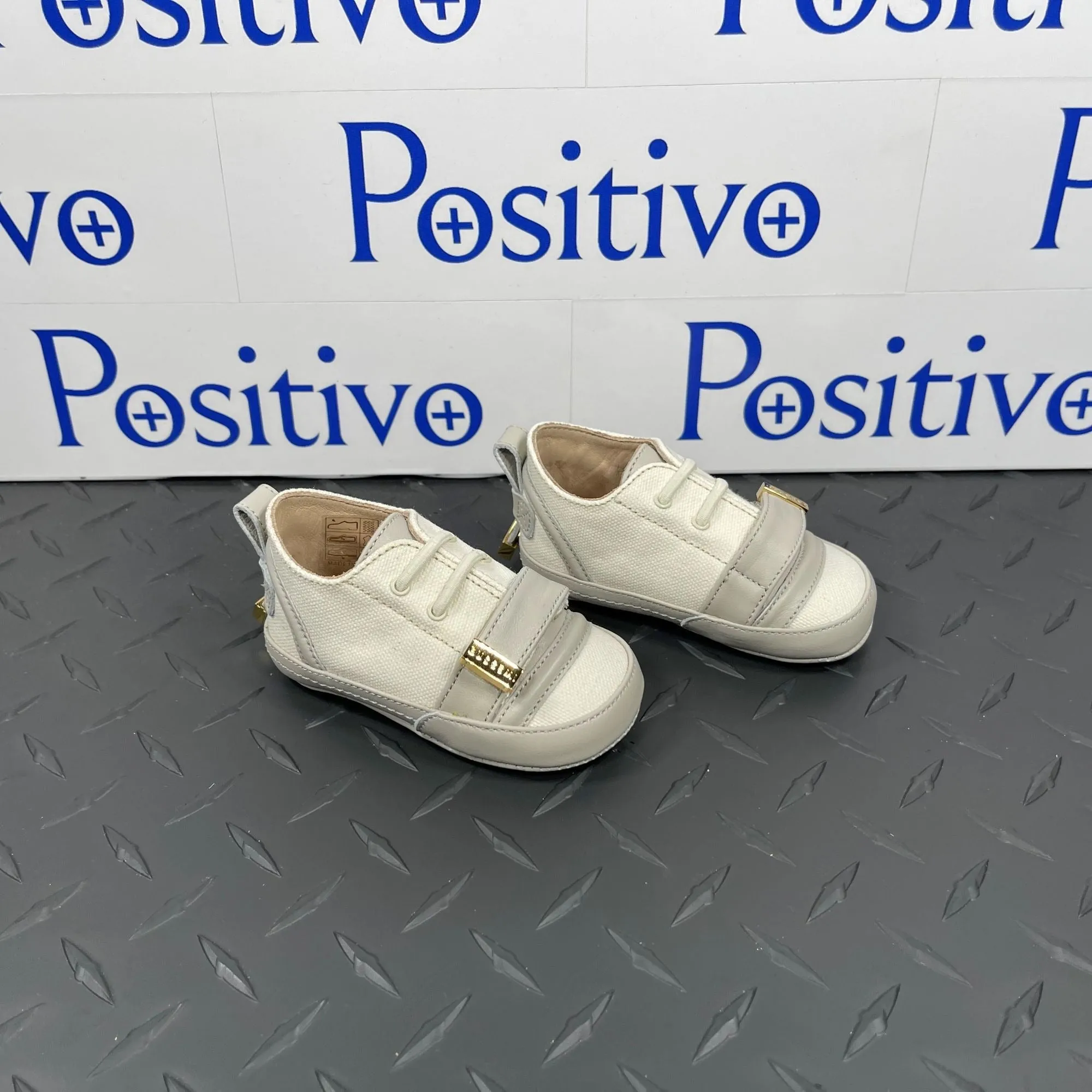 Buscemi 50MM Baby Canvas Off White Leather Sneakers