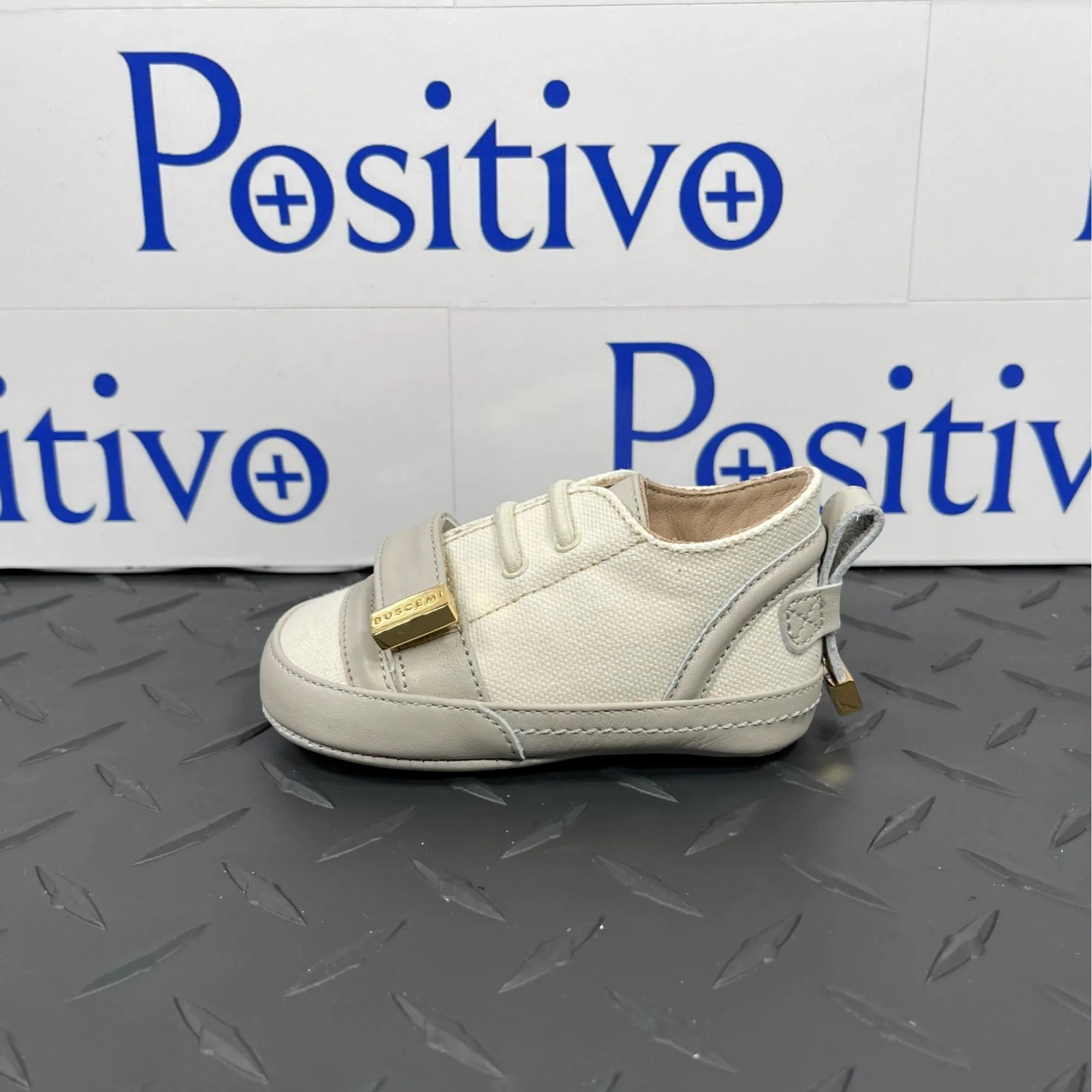 Buscemi 50MM Baby Canvas Off White Leather Sneakers