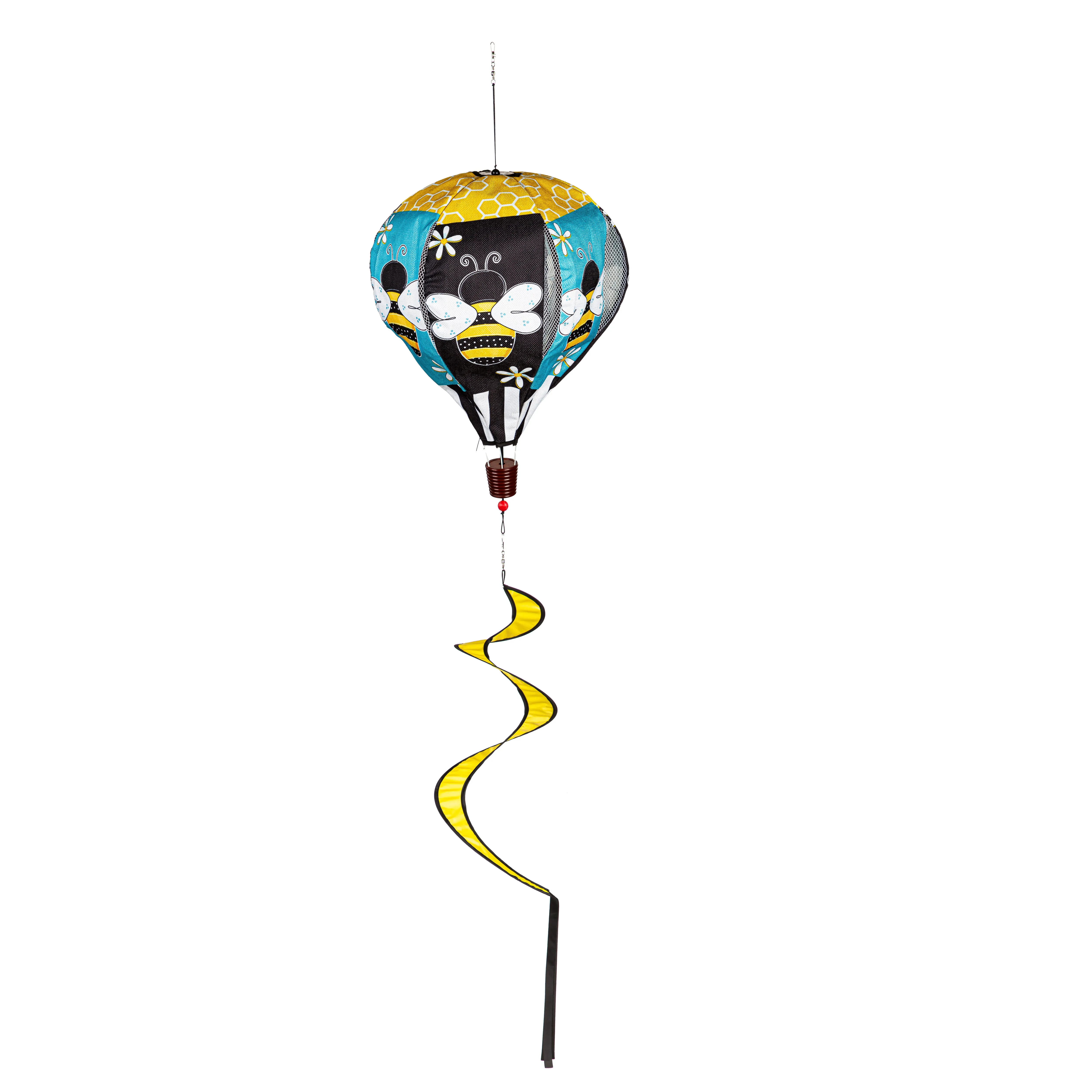 Buzzing Bee Burlap Balloon Spinner,45bb465