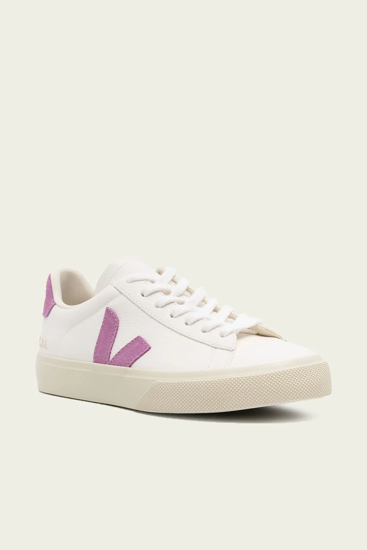 Campo Chromefree Leather Sneaker in White Mulberry