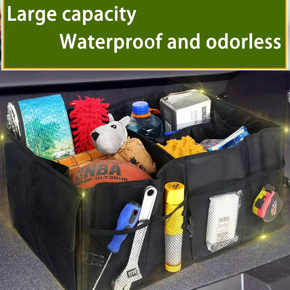 Car Trunk Organizer, Custom-Fit For Car, Foldable Car Trunk Storage Box, Storage Bag, Waterproof, Dust-proof, Stain-Resistant, Car Accessories WAIN229