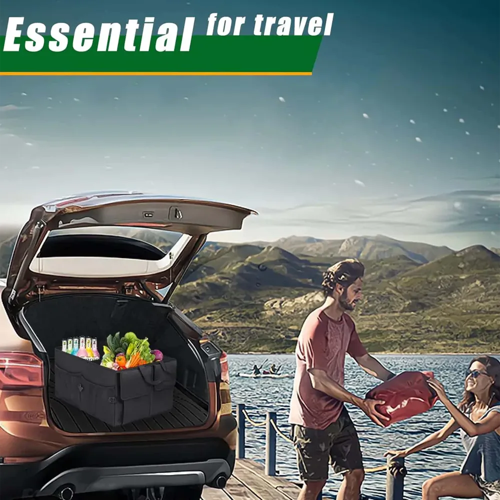 Car Trunk Organizer, Custom-Fit For Car, Foldable Car Trunk Storage Box, Storage Bag, Waterproof, Dust-proof, Stain-Resistant, Car Accessories WAIN229