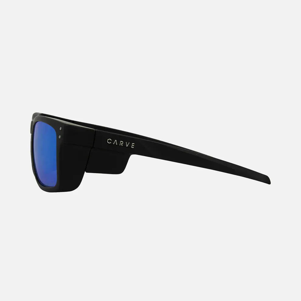 Carve Smoko Safety - Matt Black/Grey Polarized Blue Iridium Lens