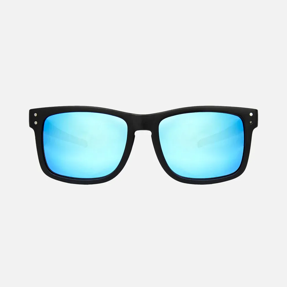 Carve Smoko Safety - Matt Black/Grey Polarized Blue Iridium Lens