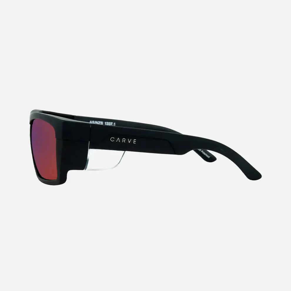 Carve Volley Safety - Matt Black/Grey Red Iridium Polarized Lens