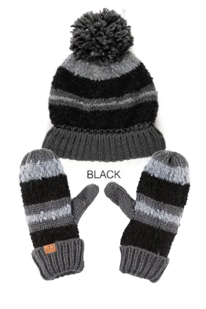 CC Trending Tech Touch Beanie & Mitten Set- More Colors