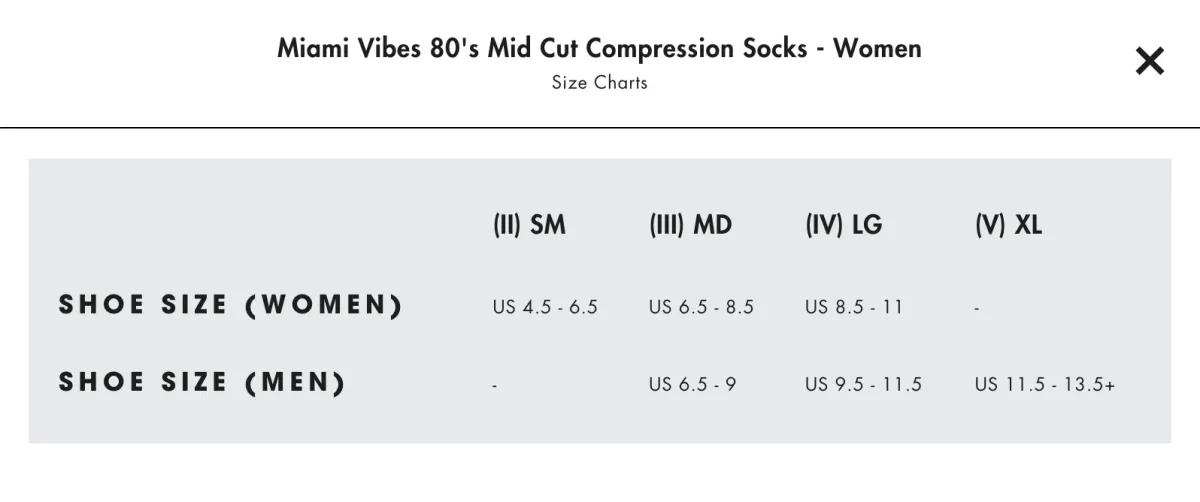 CEP - Miami Vibes 80's Mid Cut Compression Socks - Women