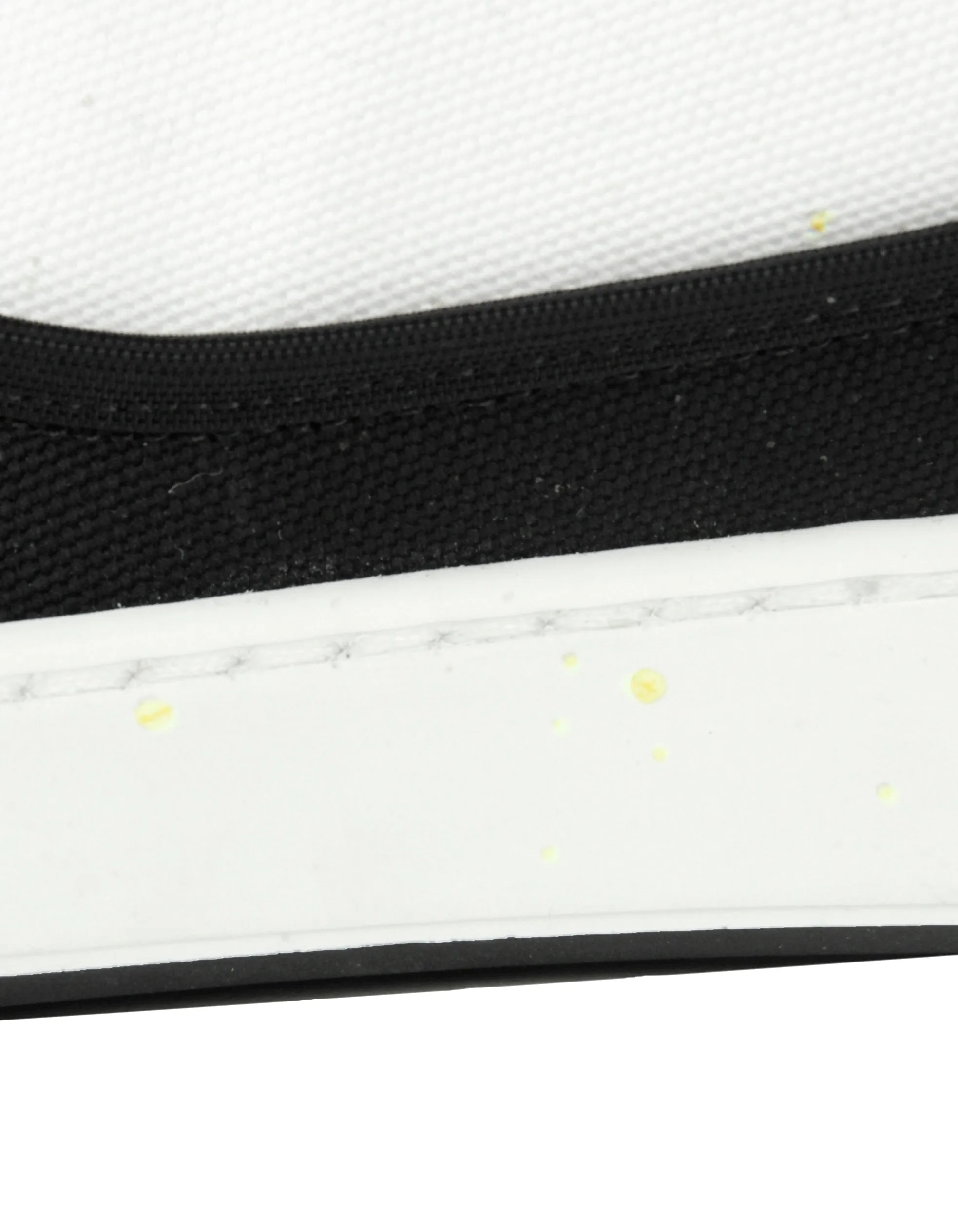 Chanel White/Black Fabric Logo Sneakers sz 38