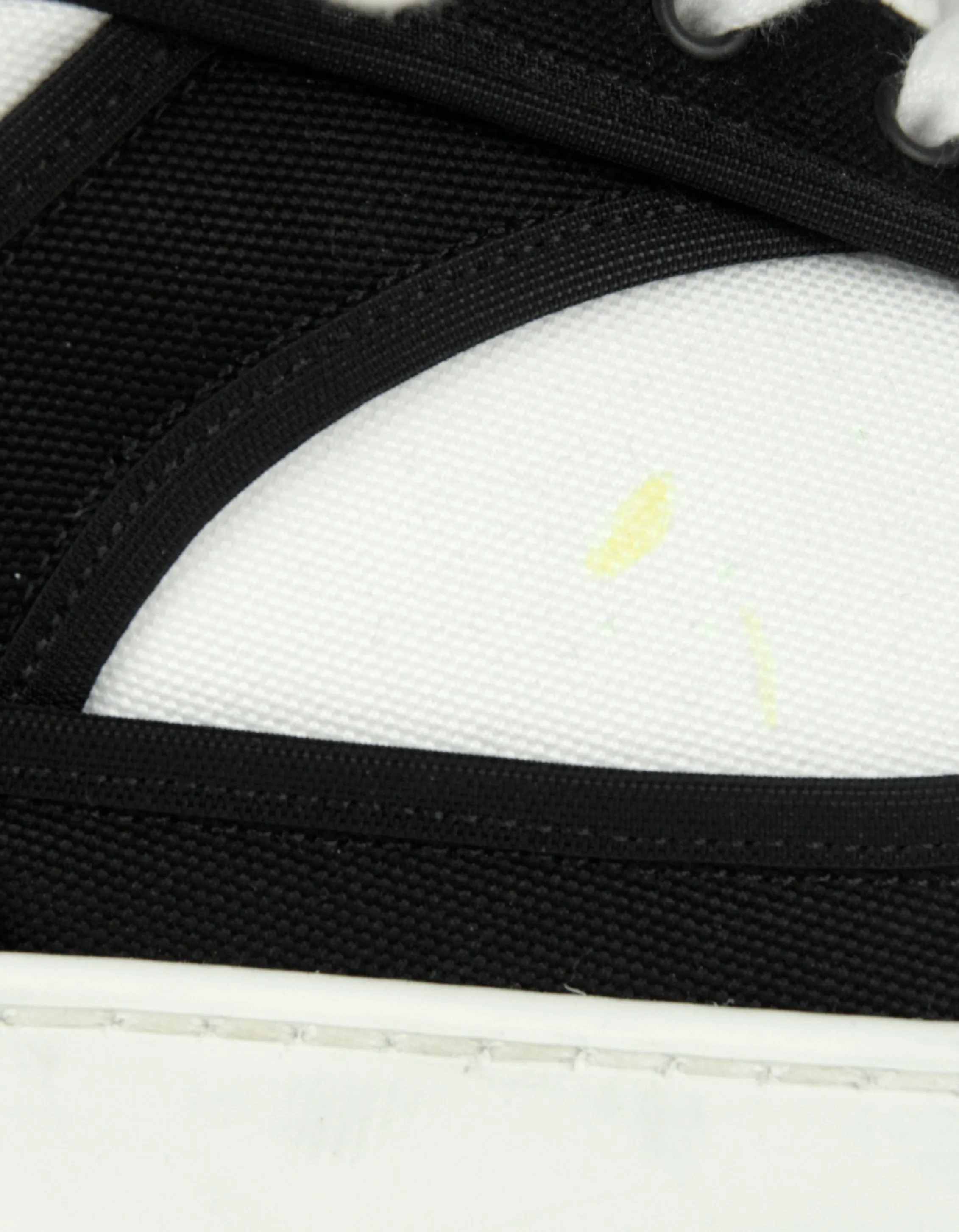 Chanel White/Black Fabric Logo Sneakers sz 38