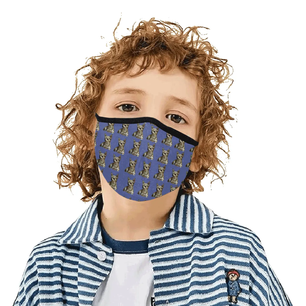 Chihuahua Cloth Face Cover - Blue
