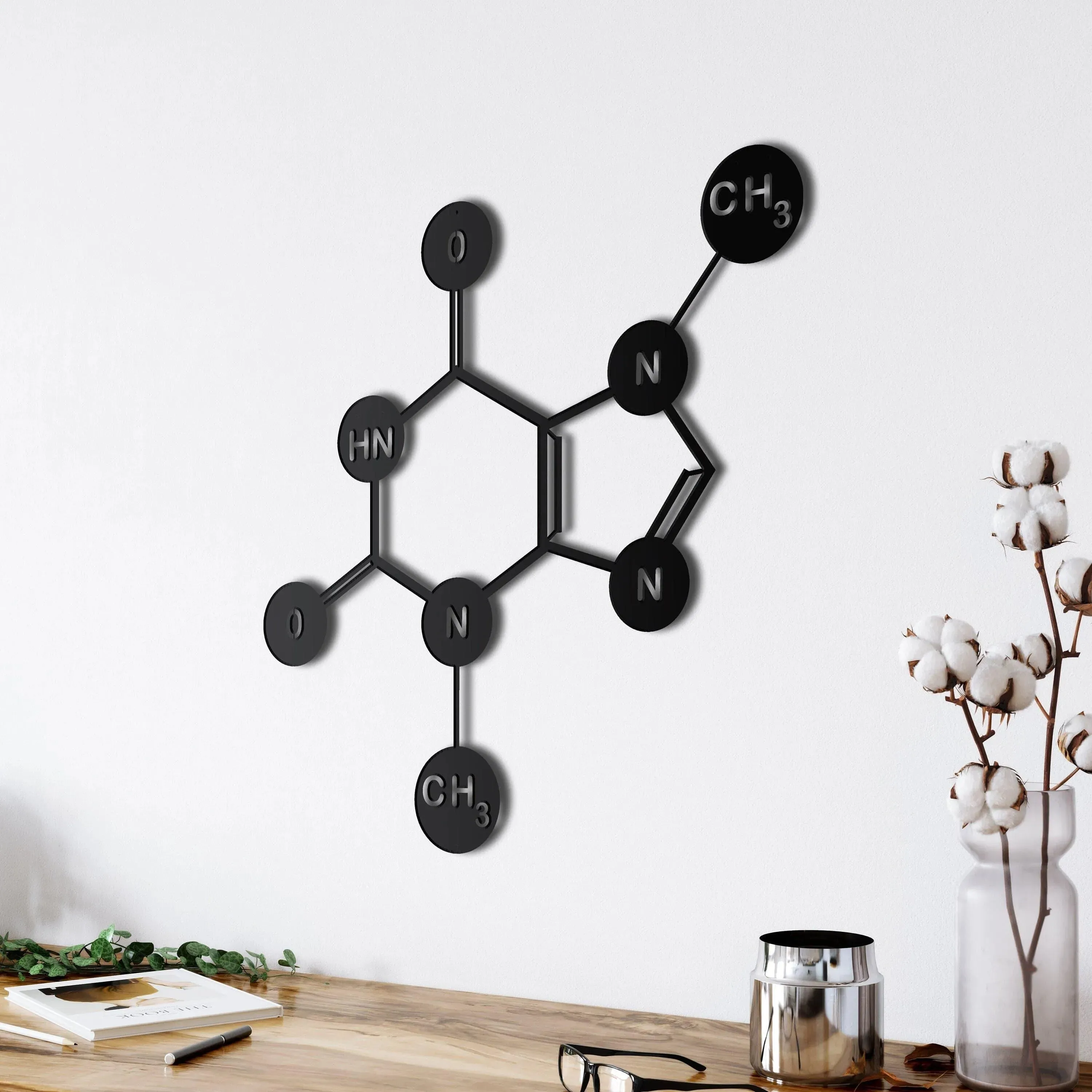 Chocolate Symbol Theobromine Molecule Metal Wall Decor
