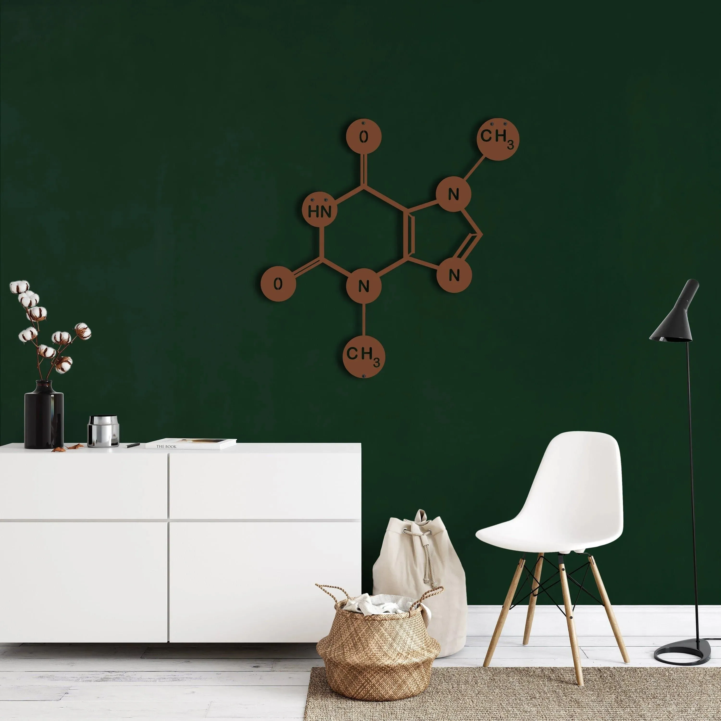 Chocolate Symbol Theobromine Molecule Metal Wall Decor