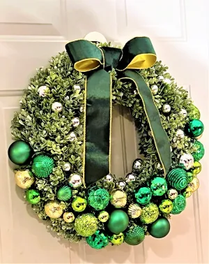 Christmas Classic Wreath- Flocked wreath 20" Diameter X 5" deep