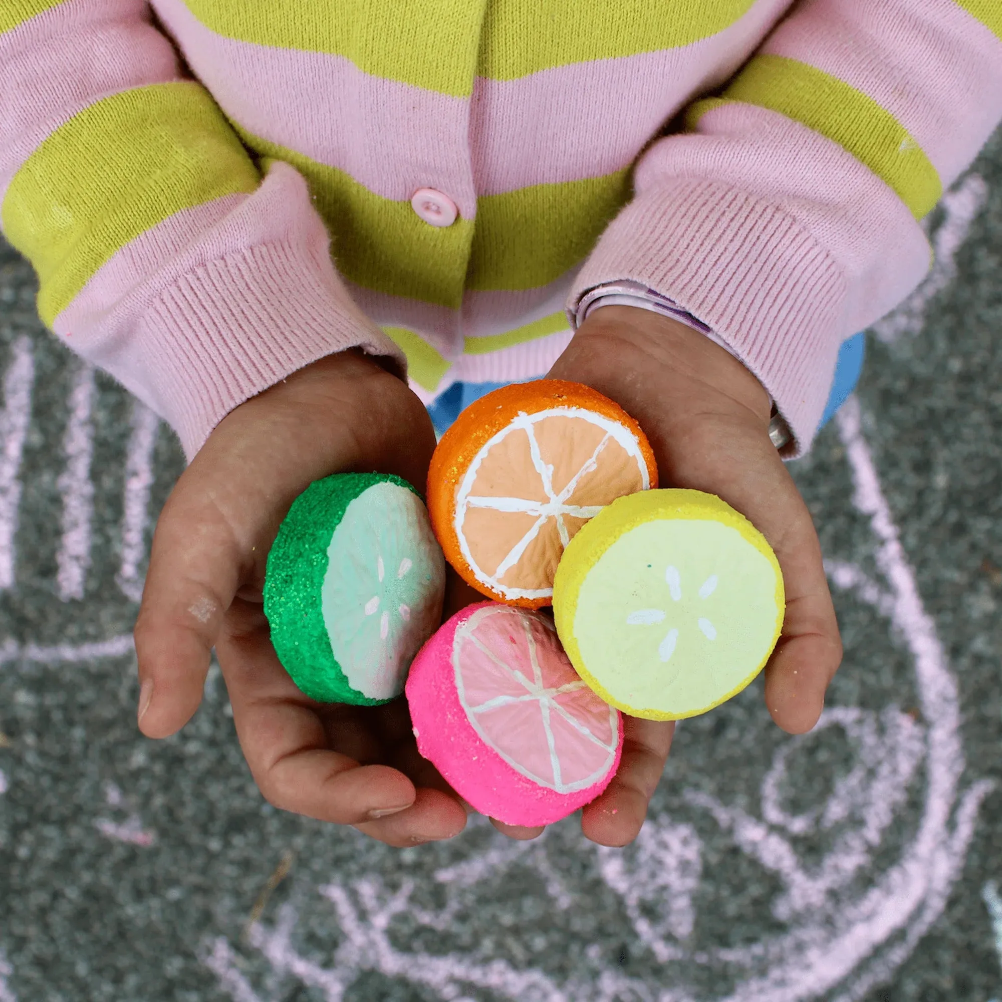 Citrus Slices - Handmade Sidewalk Chalk
