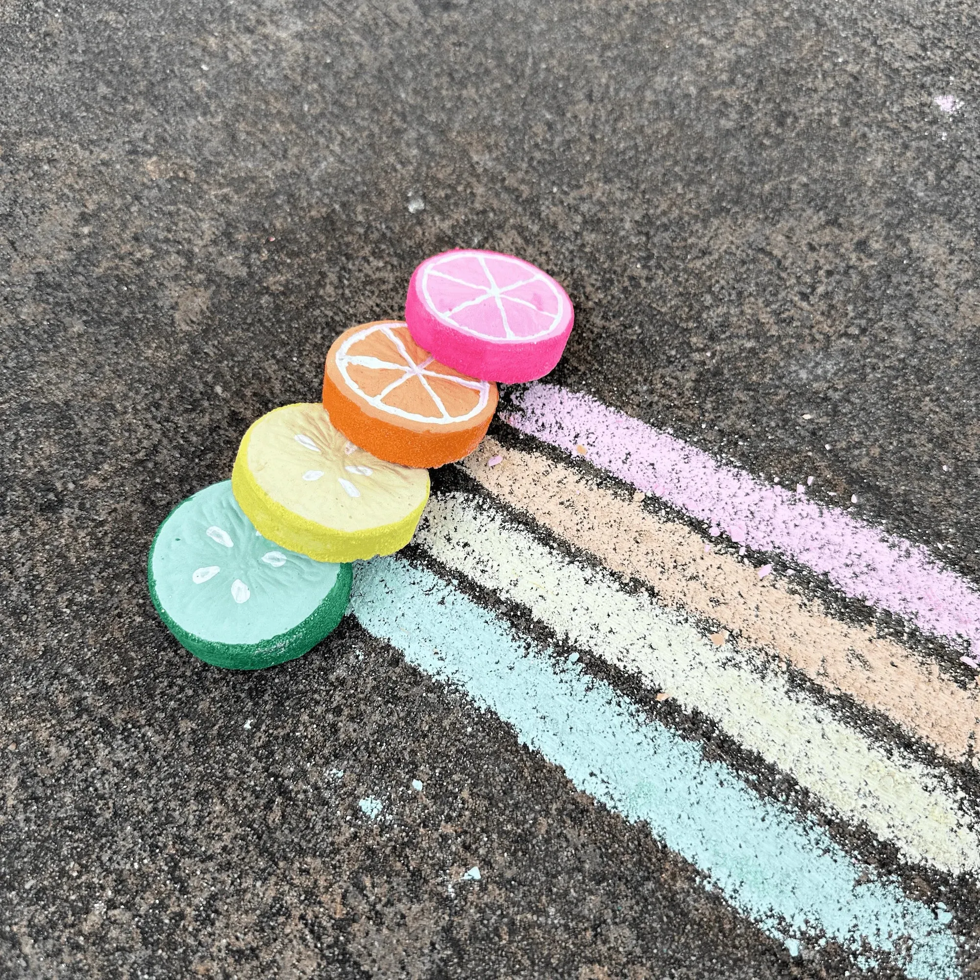Citrus Slices - Handmade Sidewalk Chalk