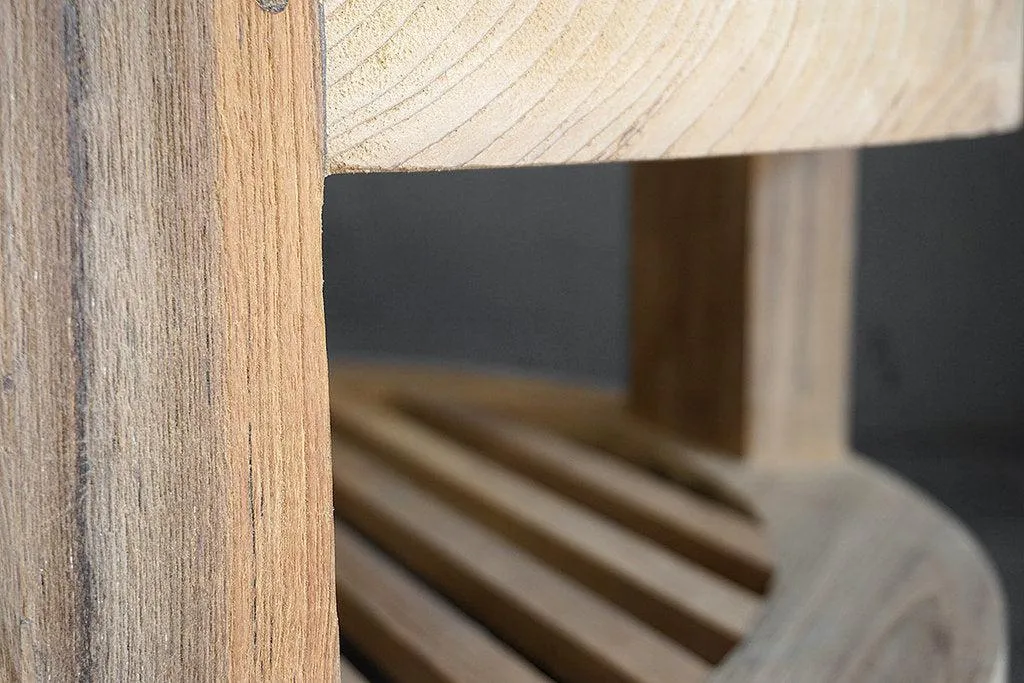 Concrete & Reclaimed Teak Cocktail Table