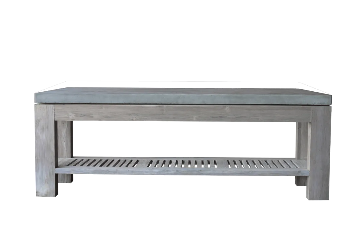 Concrete & Reclaimed Teak Console