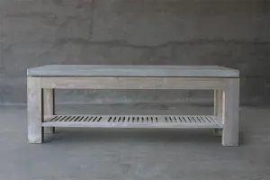 Concrete & Reclaimed Teak Console