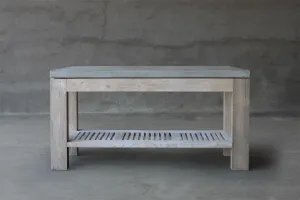 Concrete & Reclaimed Teak Console