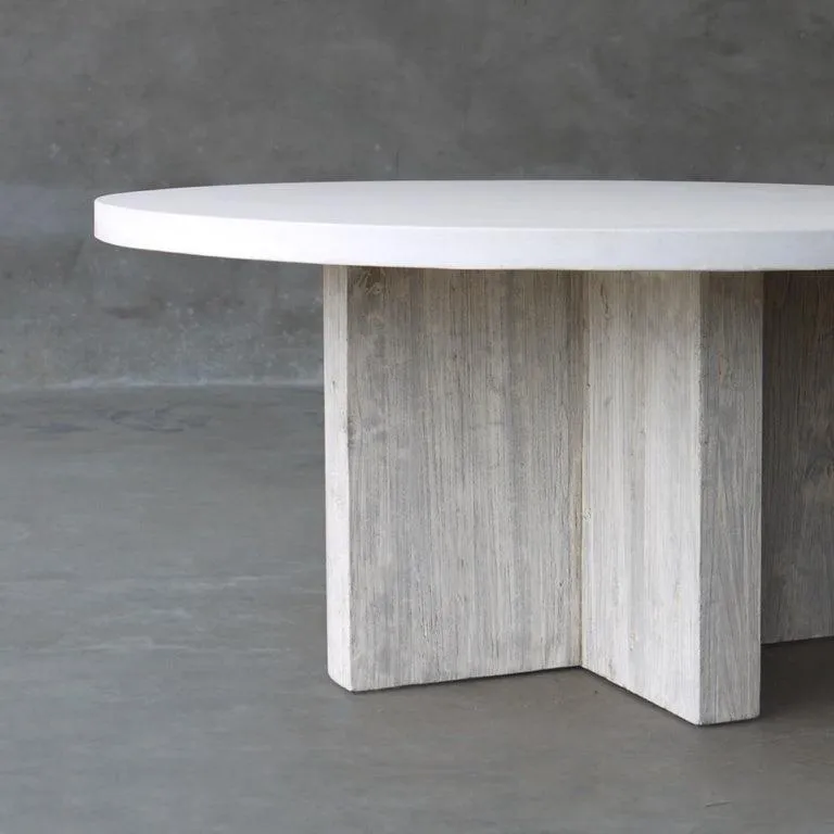 Concrete Top Dining Table - T Base