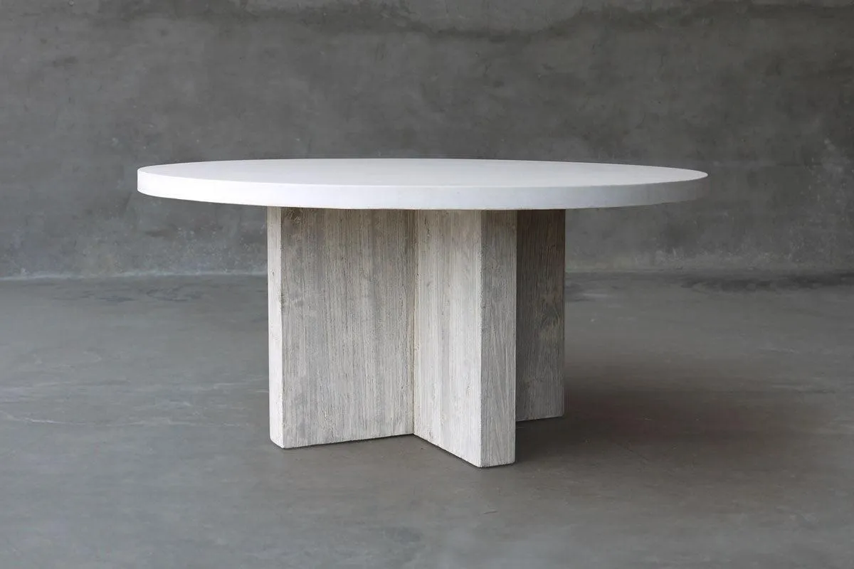 Concrete Top Dining Table - T Base
