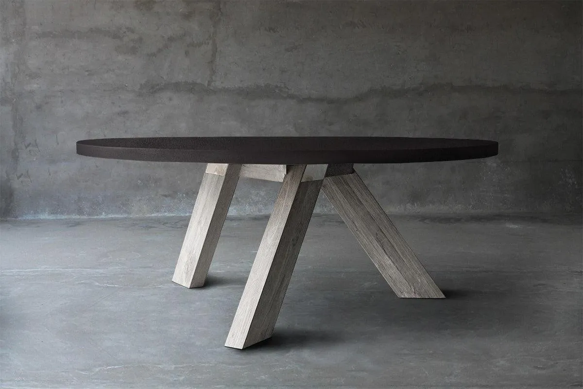 Concrete Top Dining Table - V Base
