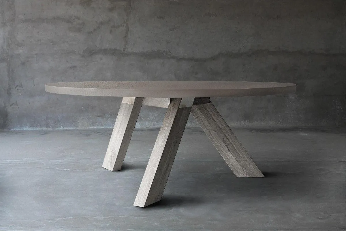 Concrete Top Dining Table - V Base