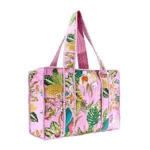 Cotton Block Print Tote Bag- Small & Large