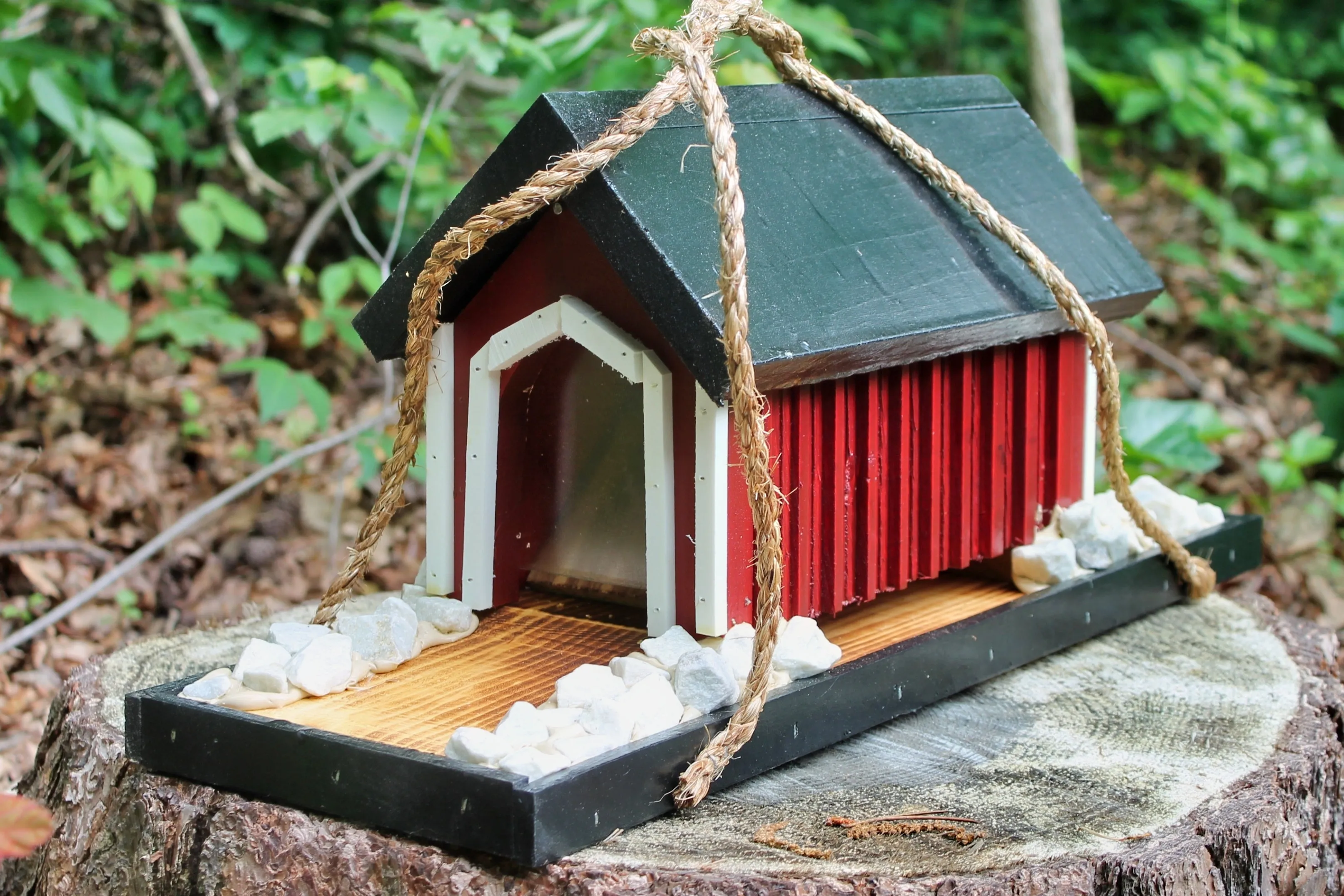 Covered Bridge Bird Feeder