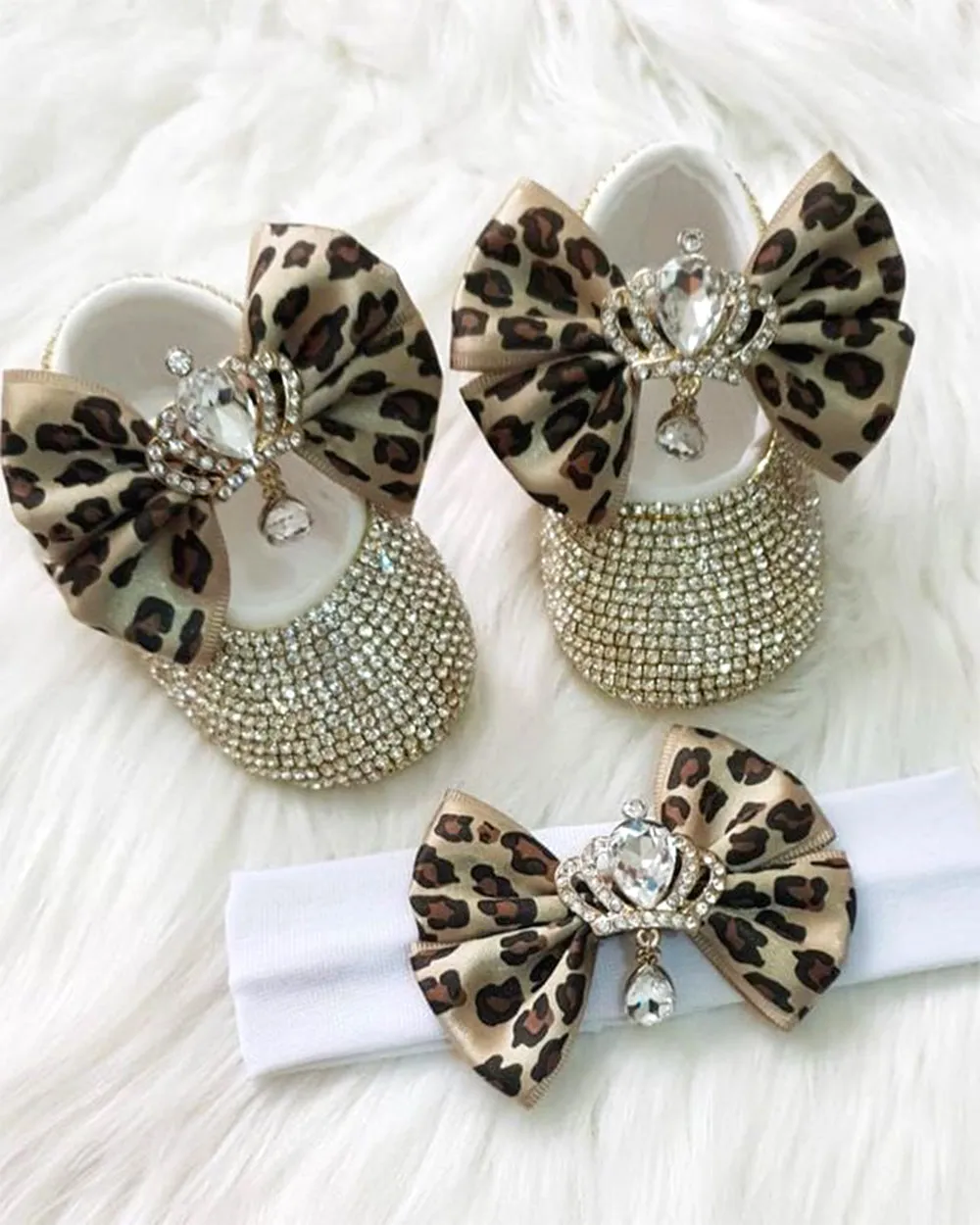 Crystal Handmade Bling Shoes and Headband Set