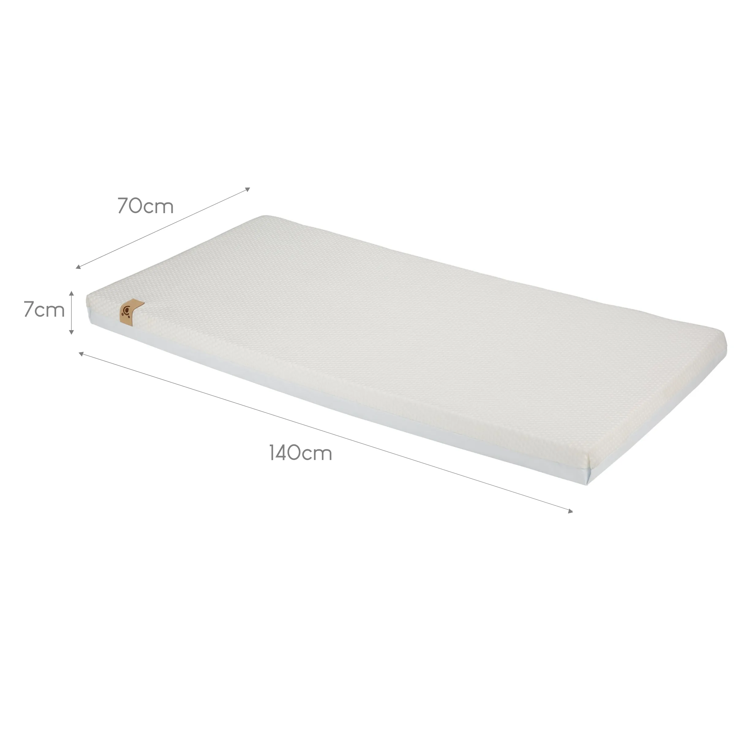 CuddleCo Lullaby Hypo-Allergenic Bamboo Foam Cot Bed Mattress 140 x 70cm