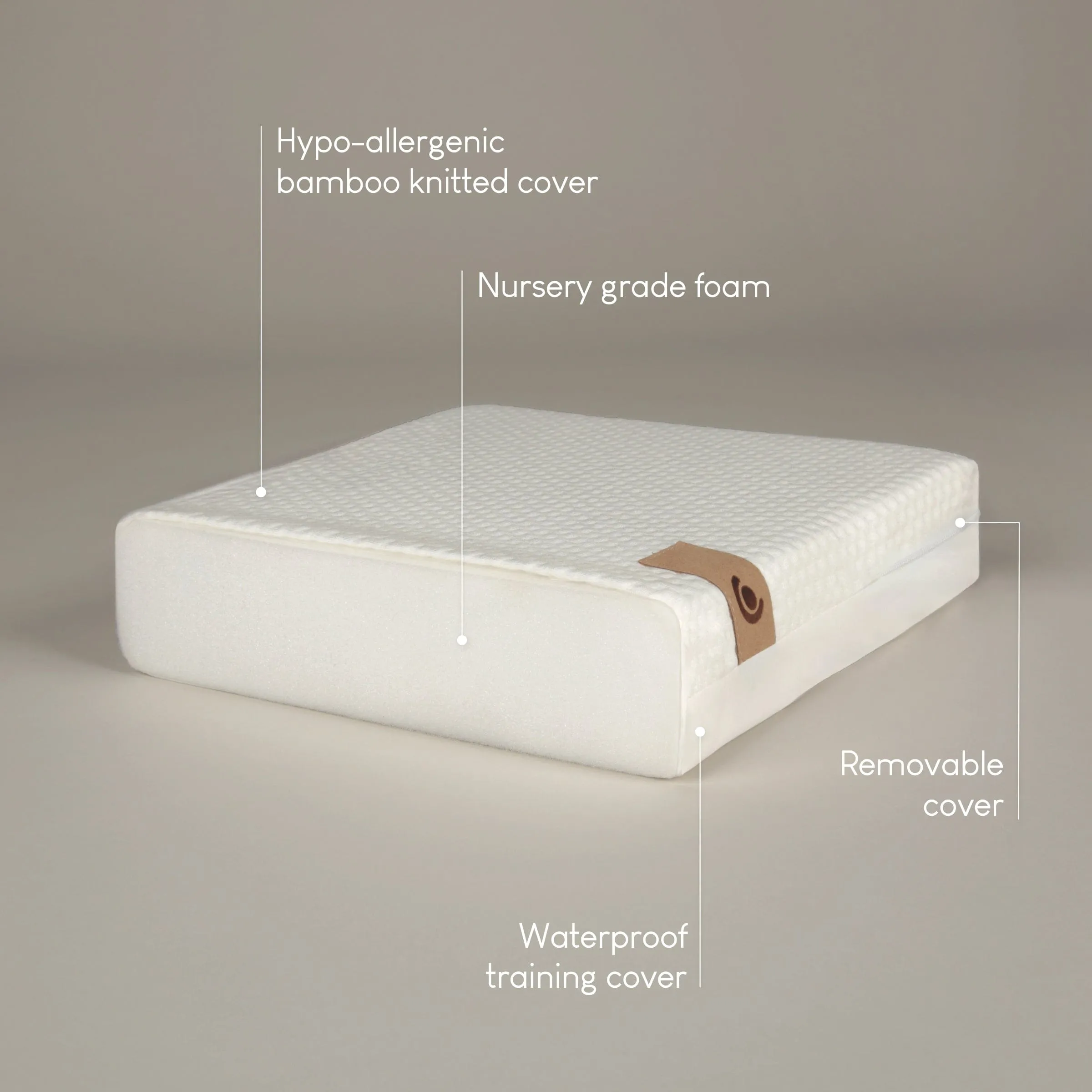 CuddleCo Lullaby Hypo-Allergenic Bamboo Foam Cot Bed Mattress 140 x 70cm