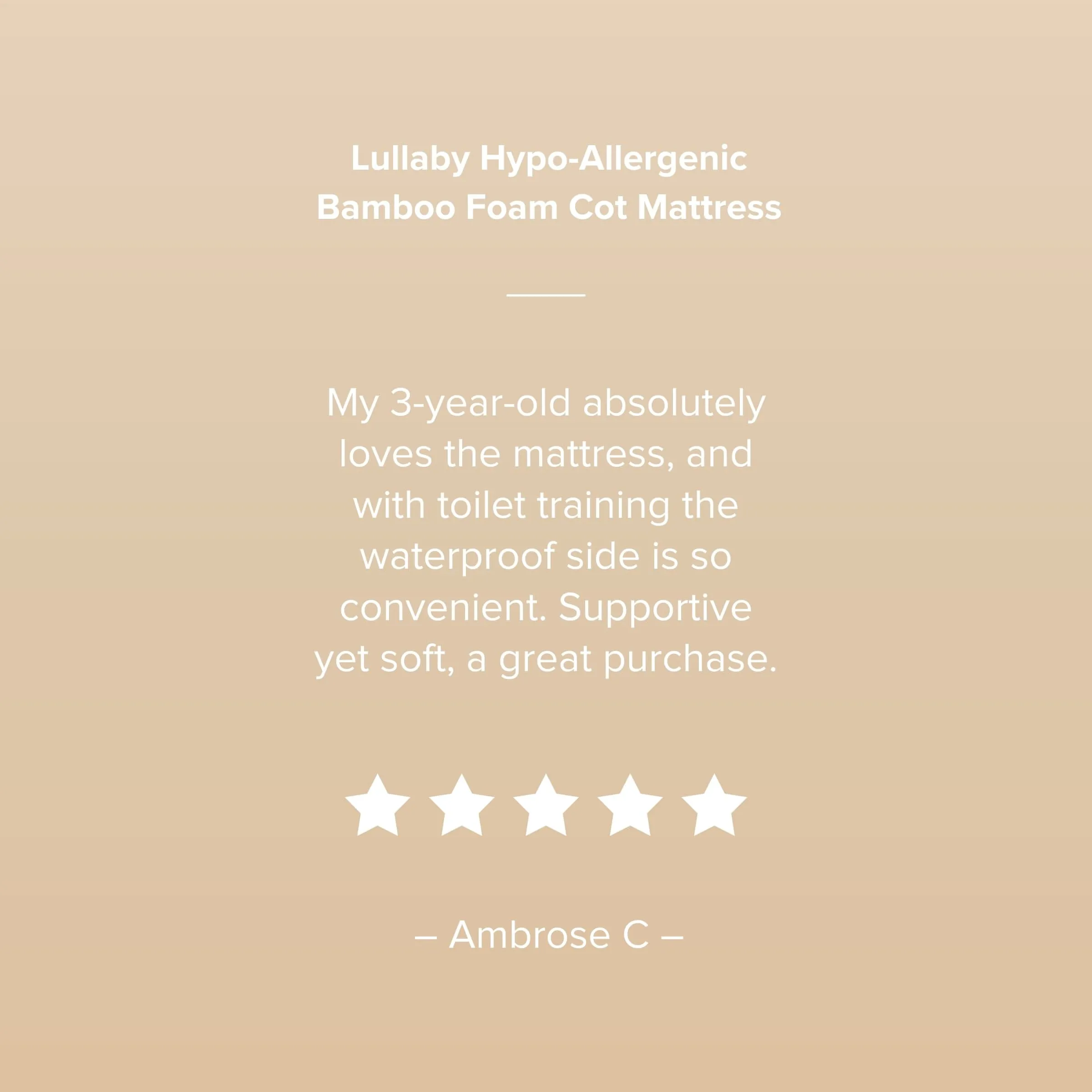 CuddleCo Lullaby Hypo-Allergenic Bamboo Foam Cot Bed Mattress 140 x 70cm